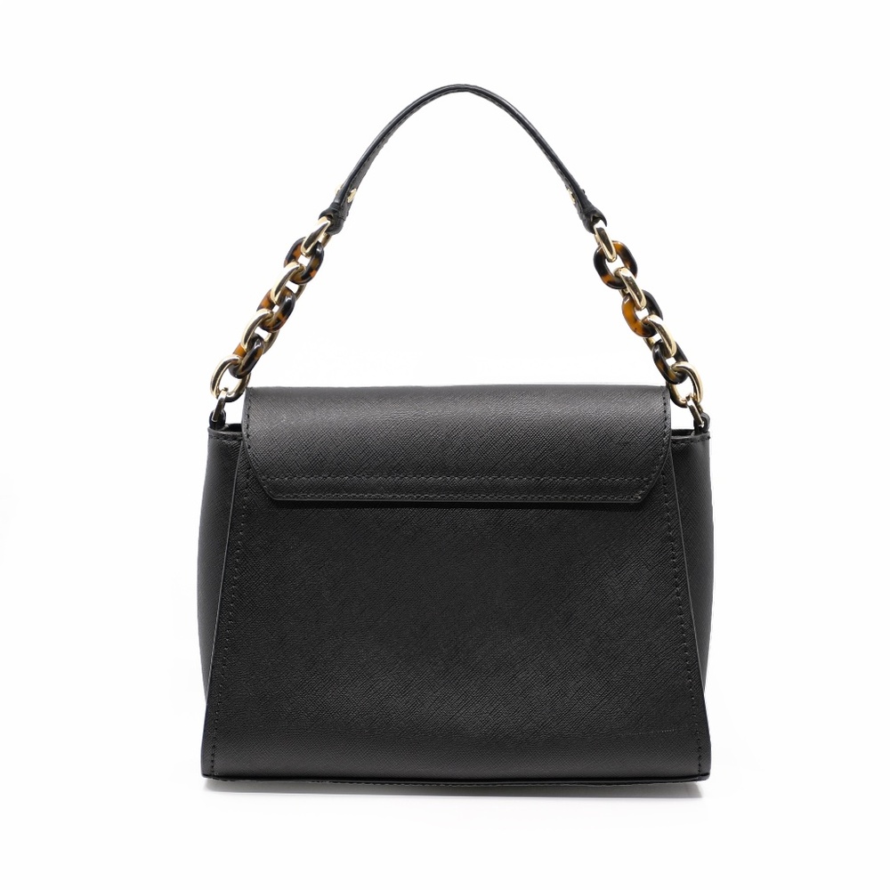 MICHAEL KORS Portia East West Small Saffiano Leather Satchel in Black - Picture 2 of 12